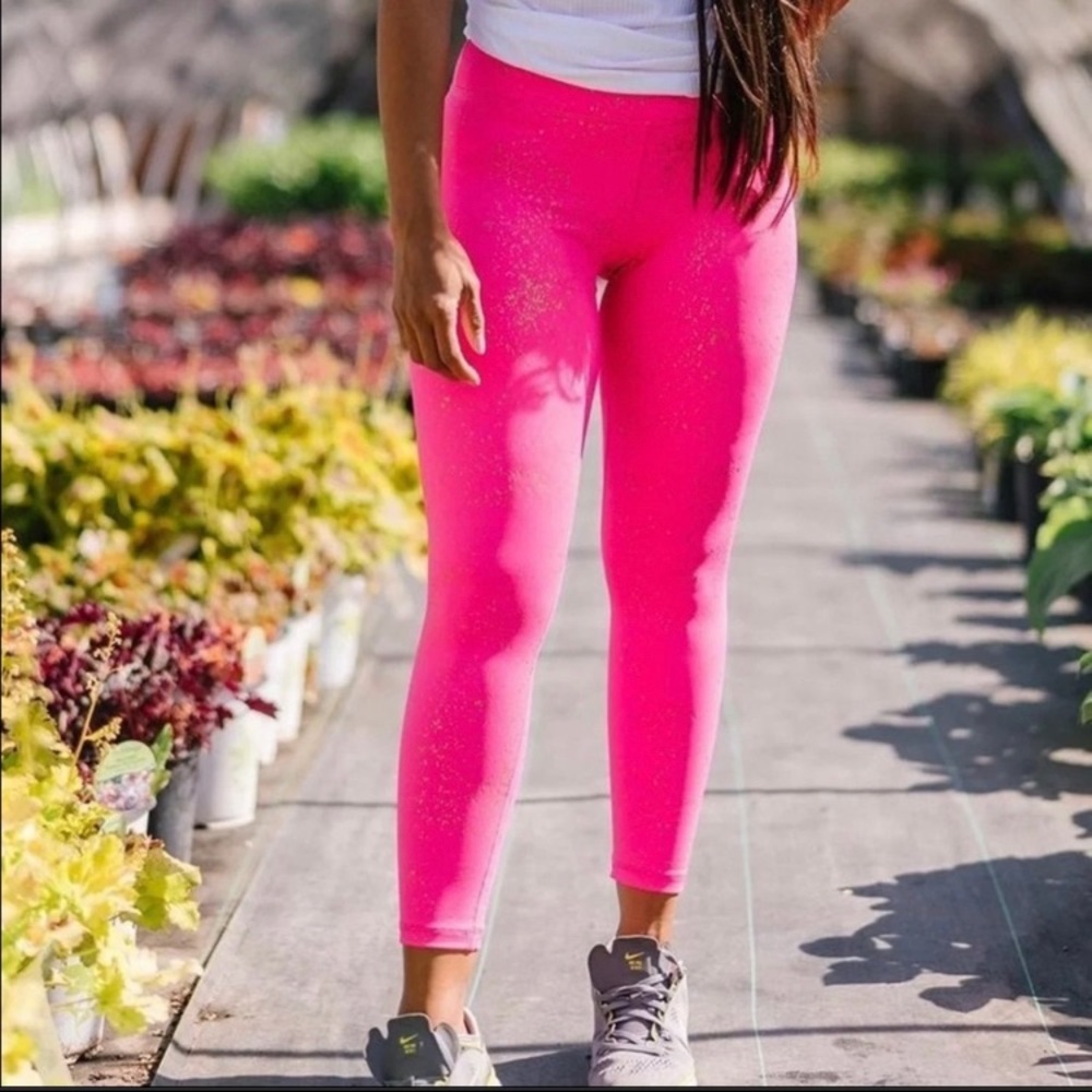 ZYIA Stay Gold Pink Leggings